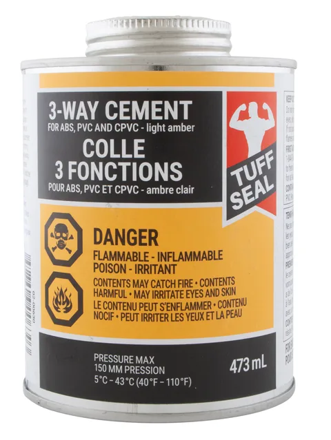Clear 3-way cement 