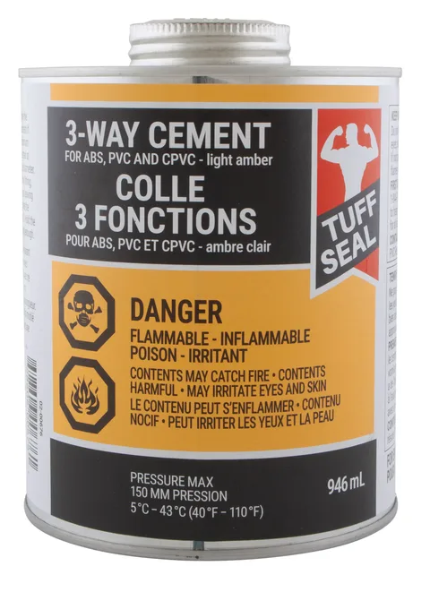 Clear 3-way cement 