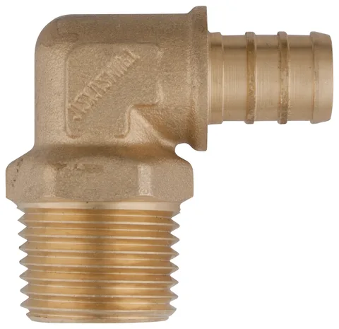 Coude 90D pex-B x MPT en laiton 
