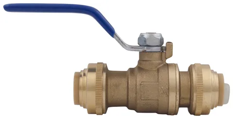 Valve à bille 1/4 de tour connexion rapide avec drain 