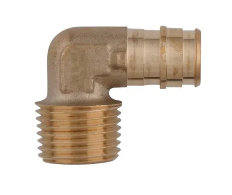 Coude 90D pex-B x MPT en laiton 