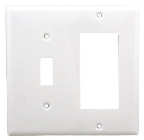 Plaque combinée décorative et interrupteur standard